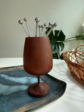 Load image into Gallery viewer, Teak Brass Cup Goblet Denmark Brostrom Design 1960s Danish Modern