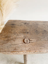Load image into Gallery viewer, Antique Slab Pegged Work Table / Console
