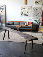 Load image into Gallery viewer, Antique Slab Pegged Work Table / Console