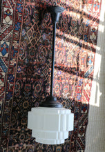 Load image into Gallery viewer, Art Deco Milk Glass Pendant Lamp