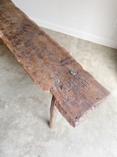 Load image into Gallery viewer, Antique Slab Pegged Work Table / Console