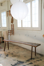 Load image into Gallery viewer, Antique Slab Pegged Work Table / Console