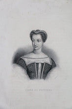 Load image into Gallery viewer, Antique Etching of Diane de Poitiers