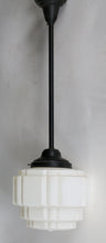 Load image into Gallery viewer, Art Deco Milk Glass Pendant Lamp