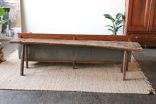Load image into Gallery viewer, Antique Slab Pegged Work Table / Console