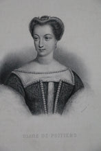 Load image into Gallery viewer, Antique Etching of Diane de Poitiers
