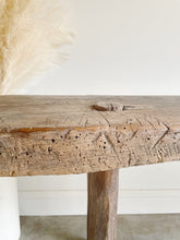 Load image into Gallery viewer, Antique Slab Pegged Work Table / Console