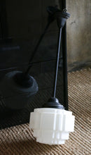 Load image into Gallery viewer, Art Deco Milk Glass Pendant Lamp