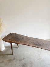 Load image into Gallery viewer, Antique Slab Pegged Work Table / Console