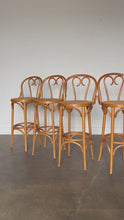 Load and play video in Gallery viewer, Thonet 1950s Rattan Bar Stools witch Cane Seats