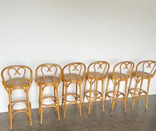 Load image into Gallery viewer, Thonet 1950s Rattan Bar Stools witch Cane Seats