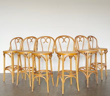 Load image into Gallery viewer, Thonet 1950s Rattan Bar Stools witch Cane Seats