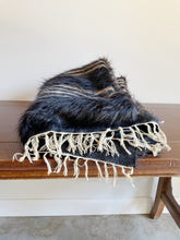 Load image into Gallery viewer, Angora Goat Hair Blanket // Kilim Rug
