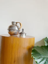Load image into Gallery viewer, Vintage EGW & S Art Deco Guernsey Pot / Jug 6/3 Silverplate and Wicker Handle Serveware