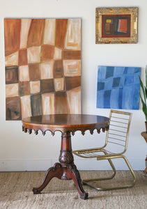 Maitland Smith, Vintage Marquetry & Burl  Round Walnut Table