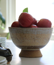 Load image into Gallery viewer, Handmade Ceramic Pedestal Fruit Bowl
