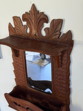 Load image into Gallery viewer, Antique Victorian Eastlake-Style Carved Walnut Wall Mirror

