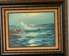 Load image into Gallery viewer, Vintage Seascape Oil Painting

