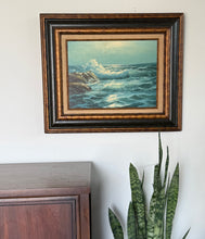 Load image into Gallery viewer, Vintage Seascape Oil Painting

