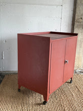 Load image into Gallery viewer, Vintage Heavy Duty Industrial Rolling Cabinet // Bar Cart

