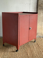 Load image into Gallery viewer, Vintage Heavy Duty Industrial Rolling Cabinet // Bar Cart
