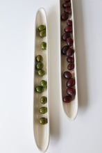Load image into Gallery viewer, Pair of Carnevale McCarty of Memphis Signed White Pottery 16" Olive Trays / Boat Dish
