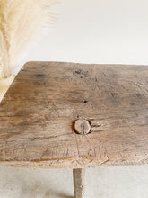 Load image into Gallery viewer, Antique Slab Pegged Work Table / Console
