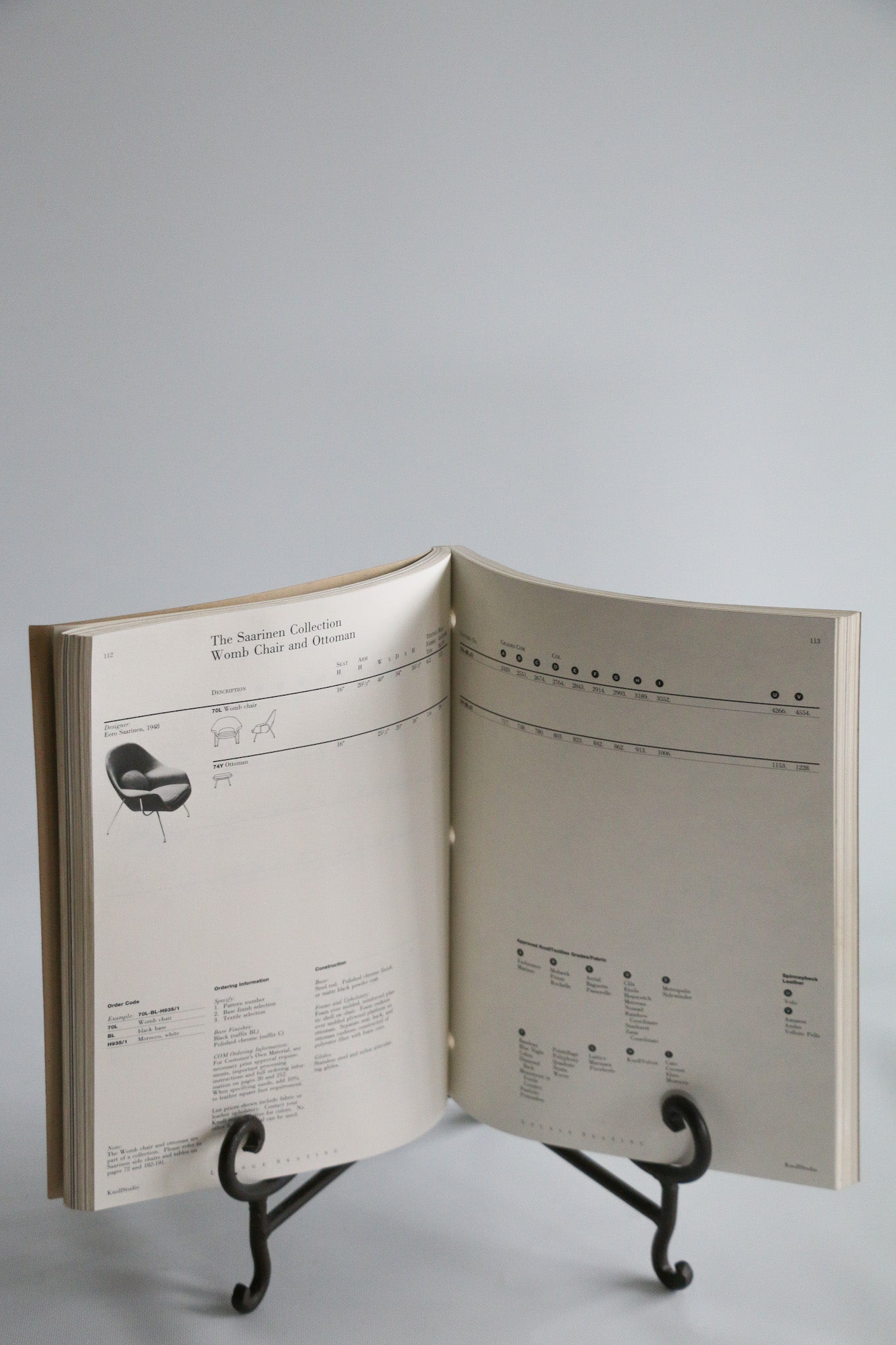 Knoll Studio Catalog and Price List 1992 Brick Alley Co.