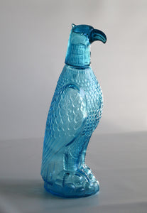 Blue Bird Glass Decanter
