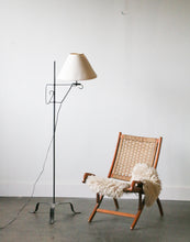 Load image into Gallery viewer, Vintage Wrought Iron Tripod  Floor Lamp
