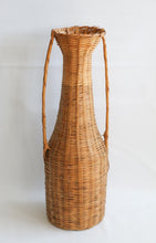 Load image into Gallery viewer, Vintage 1980s Boho Wicker Floor Vase Basket
