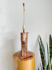 Handmade Live Edge Wooden Table Lamp by Lee Mumford