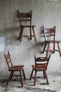 Set of Four Cushman Vermont Hard Rock Maple Americana Chair by Herman DeVries In 1933