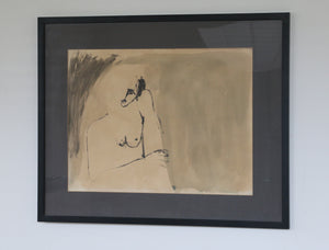 Vintage Signed Original Ink Painting