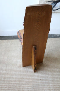Handmade Rustic Live Slab Chair