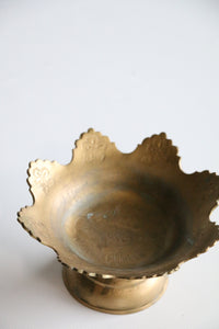Vintage Brass Footed Bowl