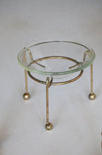 Load image into Gallery viewer, Mid Century Modern Glass &amp; Brass Bowl
