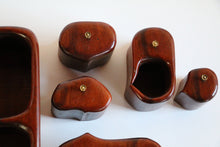 Load image into Gallery viewer, Mid Century Modern Walnut Bandwood Puzzle Box
