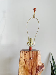 Handmade Live Edge Wooden Table Lamp by Lee Mumford