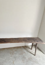 Load image into Gallery viewer, Antique Slab Pegged Work Table / Console
