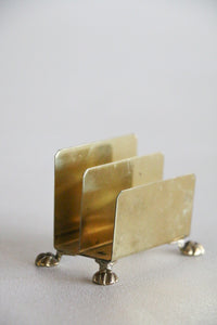 Brass Clawfooted Business card Holder