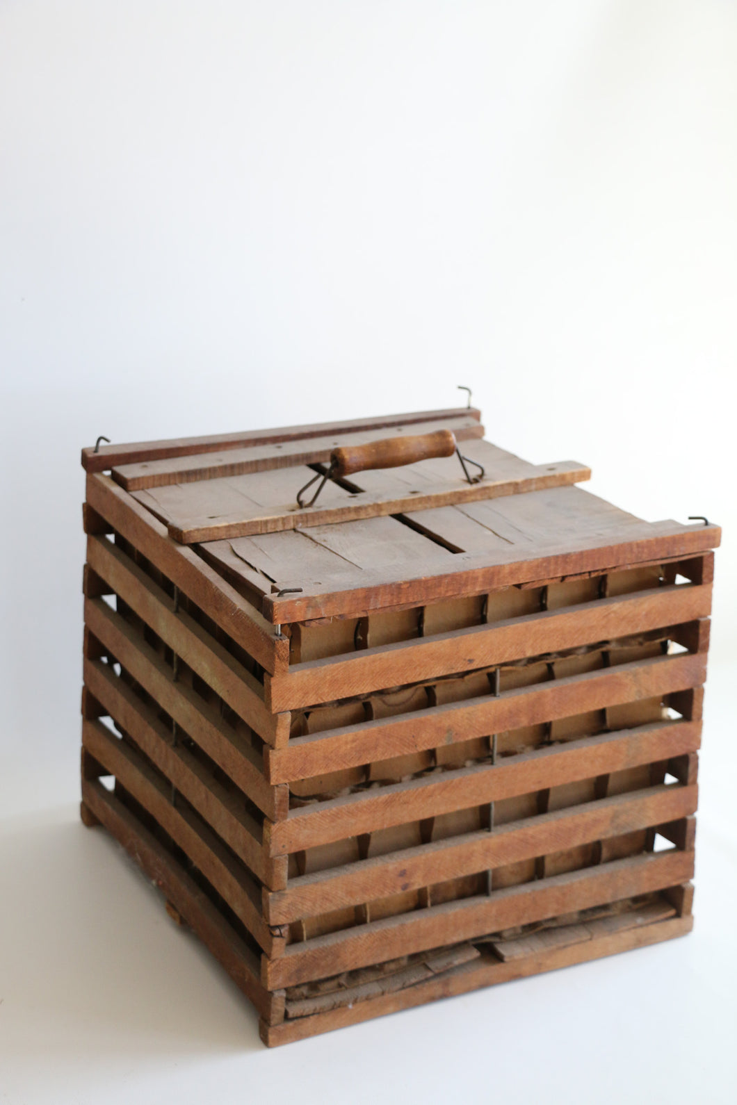 Antique Wooden Egg Crate