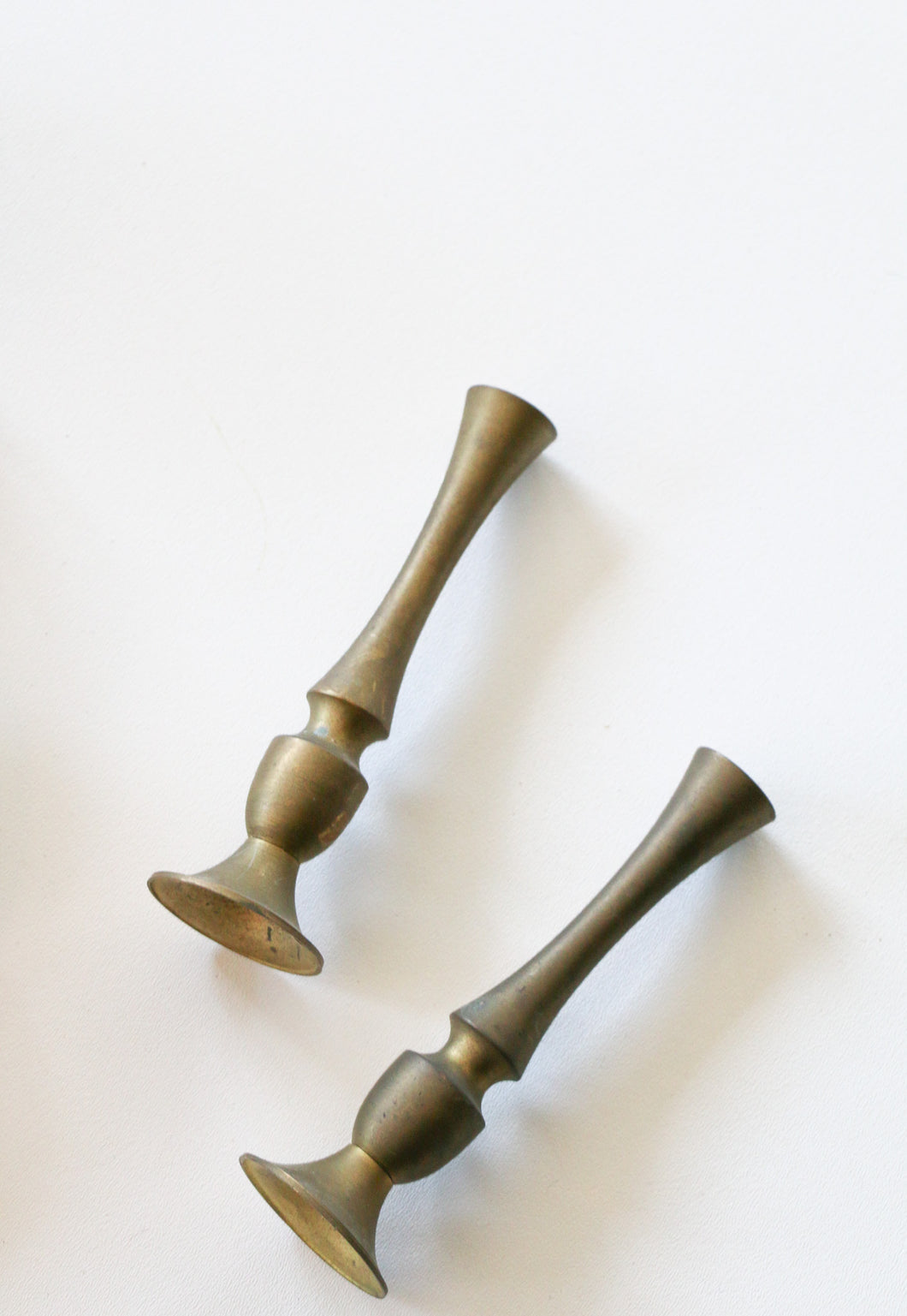Pair of Brass Bud Vases