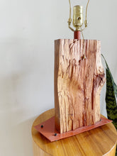 Load image into Gallery viewer, Handmade Live Edge Wooden Table Lamp by Lee Mumford
