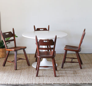 Set of Four Cushman Vermont Hard Rock Maple Americana Chair by Herman DeVries In 1933