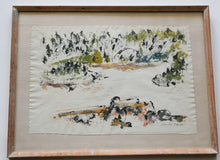 Load image into Gallery viewer, Eliot Elisofon Framed Water Color Landscape 1957
