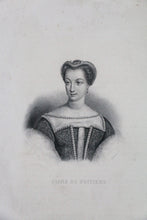 Load image into Gallery viewer, Antique Etching of Diane de Poitiers
