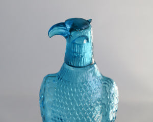 Blue Bird Glass Decanter