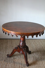 Load image into Gallery viewer, Maitland Smith, Vintage Marquetry &amp; Burl  Round Walnut Table
