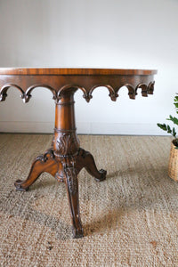 Maitland Smith, Vintage Marquetry & Burl  Round Walnut Table